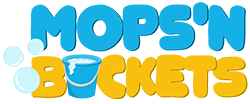 mops n buckets cleaning company logo